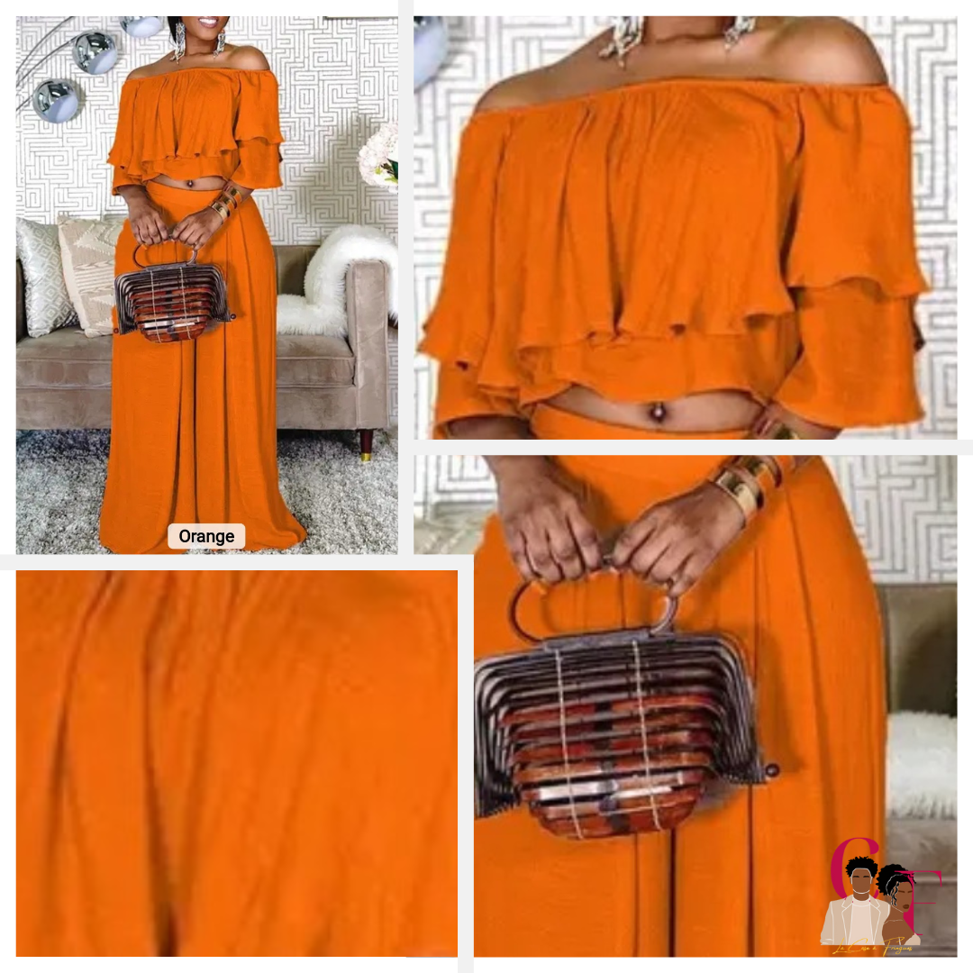 SPÉCIALE GRANDE TAILLE - Ensemble pantalon et haut élégant