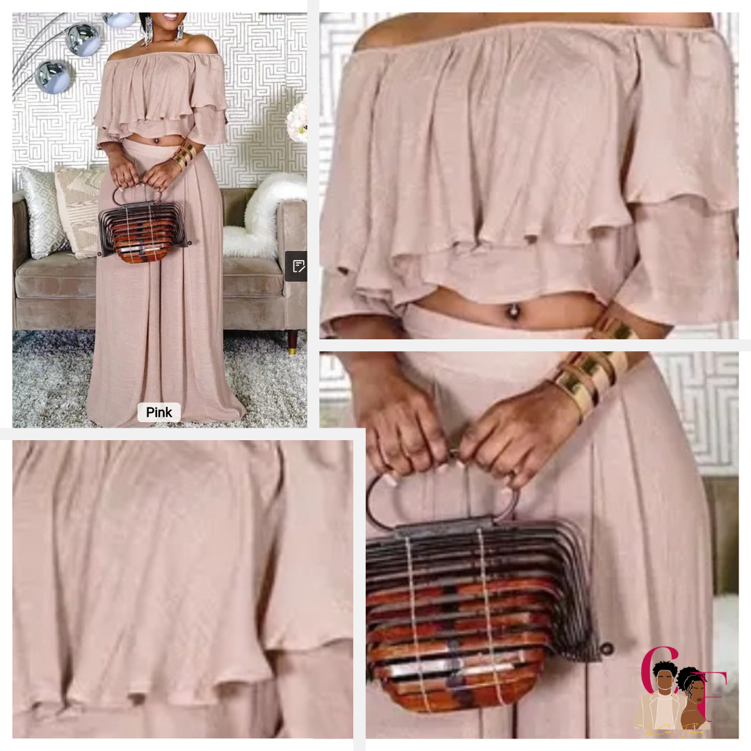SPÉCIALE GRANDE TAILLE - Ensemble pantalon et haut élégant